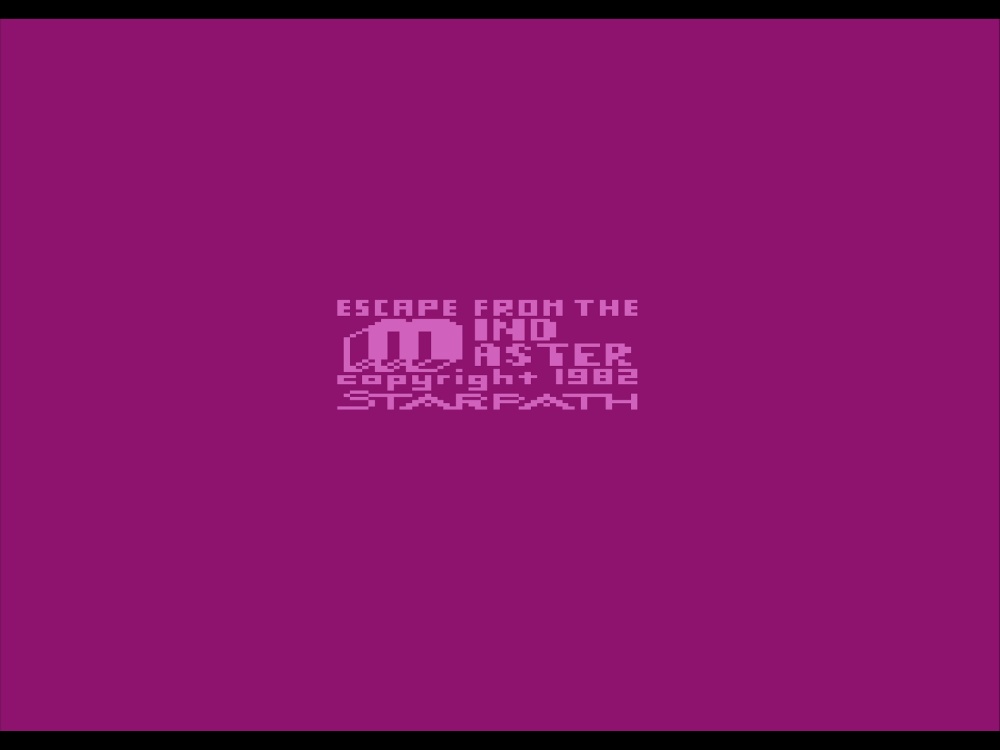 Title Screen of Escape From The Mindmaster for Atari 2600